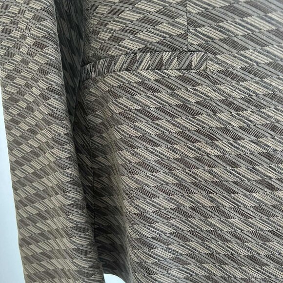 Giorgio Armani Taupe Geometric-Jacquard Linen Blend Blazer – IT 44 - US 8 - Picture 7 of 13